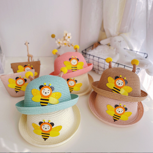 <span class=keywords><strong>Sombrero</strong></span> con sombrilla para niños, <span class=keywords><strong>sombrero</strong></span> de <span class=keywords><strong>paja</strong></span> para niña, <span class=keywords><strong>sombrero</strong></span> de cubo con billetera para playa - Product Image 1