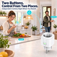 Prise intelligente sans fil 16A, norme européenne, interrupteur à commande à distance, bouton, contacts réseau 2,4 GHz