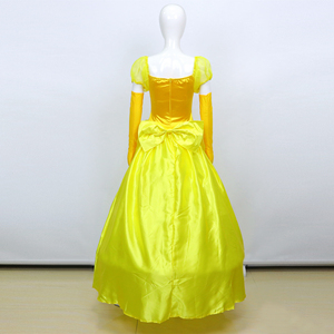 Disfraz de Halloween de La Bella y La Bestia para mujeres adultas, vestido de princesa de juego de rol, disfraces de Carnaval europeo con guantes - Product Image 2