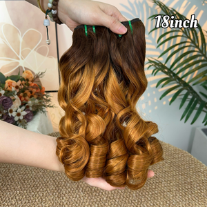 Lot de 12 paquets de cheveux bouclés rebondissants, 100g par paquet, extensions super double drawn, 100% cheveux humains, vente en gros - Product Image 6