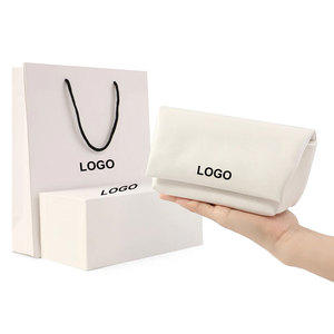 Estuche de cuero con imán para gafas con logotipo personalizado Embalaje de gafas con cierre magnético con paño de microfibra para limpieza y protección - Product Image 3