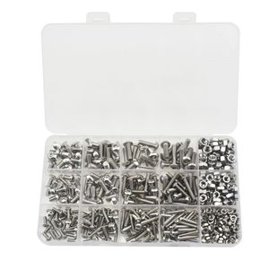 304 Stainless Steel M3 <b>M4</b> M5 <b>Bolts</b> Screws Nuts 500pcs Box Set Grade 8.8 Pan Head Hex Socket - Product Image 4