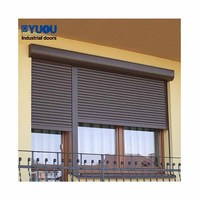 Antirrobo y resistencia al viento de tormenta Instalación exterior Ventana de persiana de aluminio