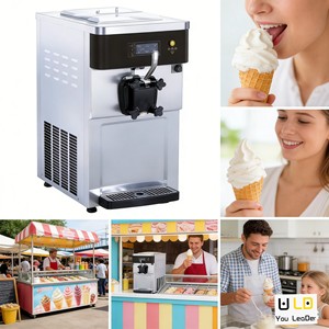 Machine à glace molle LD, usage commercial, directement de l'usine, 2300W 220V/110V, <span class=keywords><strong>bouton</strong></span> d'arrêt d'urgence optimisé - Product Image 1