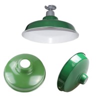 Lampe suspendue d'extérieur E27 E40, abat-jour, plafonnier, support mural, route incurvée, classique, émail vert, led, réverbère