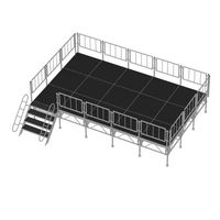 Plateforme extérieure pliable en aluminium à 4 pieds, double couche, antidérapante, capacité de charge 1000 kg, installation facile, prix de gros