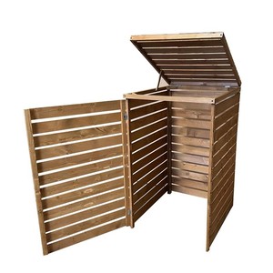 Boîte de rangement pour poubelle à roulettes en <span class=keywords><strong>bois</strong></span> de 240 L, décorative pour extérieur, <span class=keywords><strong>abri</strong></span> pour poubelle de <span class=keywords><strong>jardin</strong></span>, couverture de poubelle avec <span class=keywords><strong>porte</strong></span> - Product Image 5