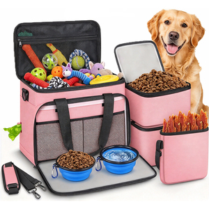 Bolsa de Viaje para Perros con Recipientes Plegables para Comida, Bolsa para Premios, para Jardín, Camping, Transporte de Gatos, Artículos para Mascotas - Product Image 4