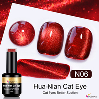 Vernis à ongles en gel pour les yeux de chat rouge cerise 15ml Vernis rubis personnalisé à base d'eau à la française Fournisseur de marque privée