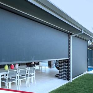 Stores à enrouleur Zip Track avec <span class=keywords><strong>manivelle</strong></span> pour patio extérieur, solution d'ombrage coupe-vent - Product Image 4