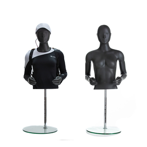 M070-<span class=keywords><strong>JACOB</strong></span>-7/8/9 Männlicher und Weiblicher Kinder-Torso-Schaufensterpuppe in Matt-Dunkelgrau, Halber Körper mit Verstellbarem Ständer für Sportoberteile-Präsentation - Product Image 3