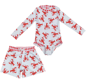 Maillots <span class=keywords><strong>de</strong></span> <span class=keywords><strong>bain</strong></span> en gros : <span class=keywords><strong>Maillot</strong></span> <span class=keywords><strong>de</strong></span> <span class=keywords><strong>bain</strong></span> une pièce à manches longues avec imprimé crevettes et homards mignon, <span class=keywords><strong>maillot</strong></span> <span class=keywords><strong>de</strong></span> <span class=keywords><strong>bain</strong></span> à volants pour filles et short <span class=keywords><strong>de</strong></span> <span class=keywords><strong>bain</strong></span> pour garçons - Product Image 1