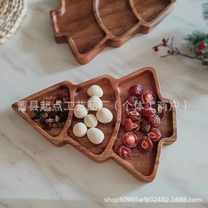 ถาดไม้รูปต้นคริสต์มาส 3 ช่อง สำหรับเสิร์ฟขนม ตกแต่งบ้าน และจัดแสดงอาหาร - Product Image 4