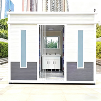 Chine Lieu public Toilette préfabriquée Structure en acier Salle de douche extérieure Salle de bain modulaire Immeuble de bureaux et utilisation d'un magasin