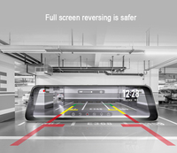 Caméra de tableau de bord double écran miroir 9,66 pouces OEM, enregistreur DVR de voiture 1080P, rétroviseur intelligent avec surveillance de stationnement 24H