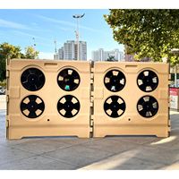 Nichoir pour veau pour étable intérieure, boîte de nurserie pour veau en PE avec panneaux faciles à nettoyer, cage pour veau en plastique emboîtable, système modulaire