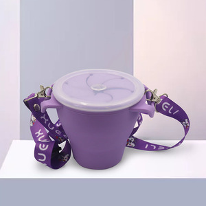 Vaso de Silicona Plegable para Bebés, Apto para Alimentos, con Tapa y Pajita - Product Image 2