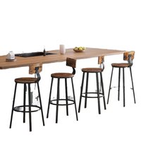 Tabouret de bar pivotant en métal moderne, ensemble table et chaises pour salle à manger, café, meubles d'hôtel