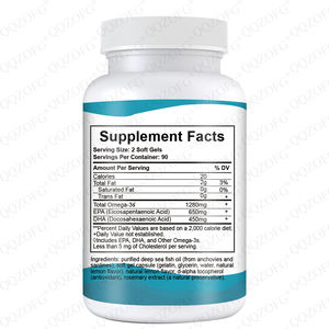 Private Label Ultimate Omega Softgels 1280 mg Omega-3 cervello e cuore integratore di salute sapore di limone - Product Image 2