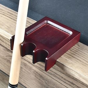 Soporte para Tacos de <span class=keywords><strong>Billar</strong></span> Cueelf Premium de Madera Maciza con 3 Ranuras, Estilo Vintage, con Almacenamiento para Tizas, para Sala de Juegos y <span class=keywords><strong>Bar</strong></span> - Product Image 1