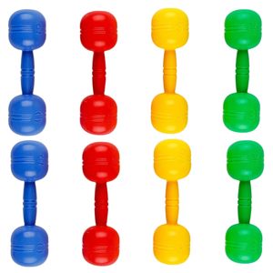 Rutsch fester Griff Praktisches Fitness spielzeug für die frühe Kindheit Buntes ABS-Kunststoff-Kleinkind-Gewichts <span class=keywords><strong>set</strong></span> mit Sound-Hanteln für Kinder - Product Image 2
