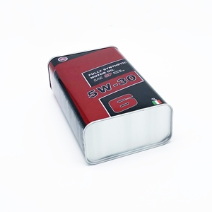 Lata Rectangular de 1 Litro para Aceite Lubricante/Aceite de Motor, con Tapa de Plástico Lacado, Impresión Offset Personalizada en CMYK de 4 Colores - Product Image 6