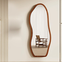 Grand miroir décoratif ondulé en verre pleine longueur pour mur, miroir sur pied pour salle de bain, chambre à coucher, décoration intérieure, salon, fête