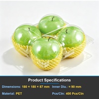 Groothandel Transparante PET Blisterverpakkingen Fruitbakjes Wegwerpbaar Plastic voor Sinaasappel Perzik Peer Avocado Granaatappel 0,3 mm Dik