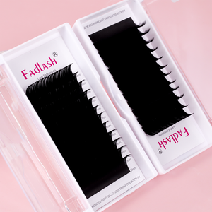 Cils individuels à volume mixte 0,03 0,05 0,07 0,10 <span class=keywords><strong>C</strong></span> <span class=keywords><strong>D</strong></span> Curl Premium Cashmere Noir mat Extensions de cils en plateau - Product Image 3