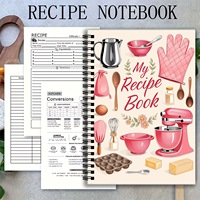 Bestseller transfrontalier : Carnet de recettes A5 à spirale, Journal de cuisine pour mes recettes, format spirale