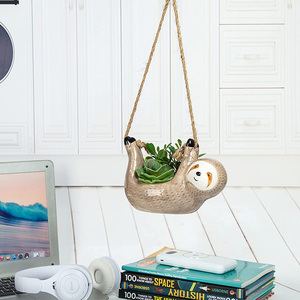 Support mural pour plantes suspendues en forme de paresseux, pot à fleurs suspendu, <span class=keywords><strong>petit</strong></span> pot à cactus, support pour plantes aériennes pour la maison et le <span class=keywords><strong>jardin</strong></span> - Product Image 3