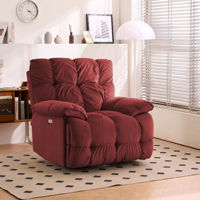 Fauteuil inclinable électrique moderne Sans Professional avec massage, en tissu microfibre, pivotant et inclinable individuel
