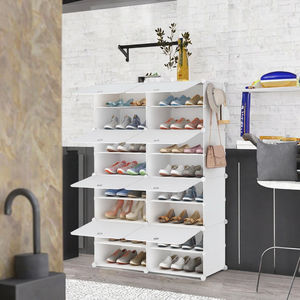 Mobile Scarpiera Modulare Fai da Te in Plastica ad Alta Capacità con Anta Trasparente per Uso Domestico - Vendita all'Ingrosso dalla Fabbrica - Product Image 2