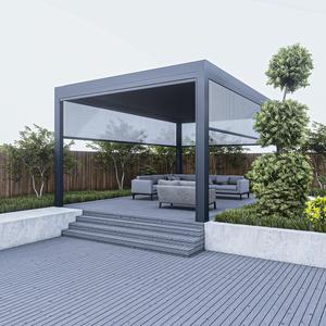Custom 8X8 Metal Electric Automatic Outdoor Bioclimatic <strong>Pergola</strong> With Motorized <strong>Retractable</strong> Roof <strong>Canopy</strong> - Product Image 1