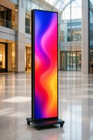 Afficheur numérique LED vertical mobile, écran d'affichage portable sur pied pour hall d'hôtel