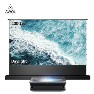 AWOL Vision LTV 3000 Pro Laser projektor und 120 "Tageslicht-Bildschirmset, Dolby-Vision, 3D 4k Triple Laser UST-Projektor Home Th