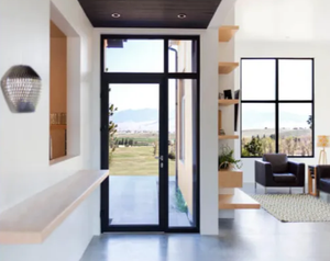 Porte extérieure automatique à rupture de pont thermique, isolée, en verre Low-e double vitrage, résistante aux ouragans, en acier inoxydable, pare-balles - Product Image 2