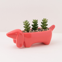 Pots de fleurs décoratives en céramique pour chiens, plantes artificielles, vente en gros, collection
