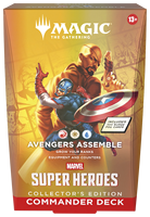 Коллекционный набор Commander Deck с персонажами Marvel Super Heroes и MTG: комплект из четырех колод коллекционных карт для подарков и игрушек
