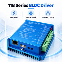 Penggerak Motor BLDC Tegangan Rendah Palo 11B DC24-60V 360W-900W Output Perlindungan IP54 Perlindungan Arus Lebih/Tegangan Lebih 15A