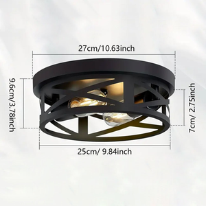 <span class=keywords><strong>2</strong></span> işık siyah endüstriyel Vintage Metal kafes çiftlik tavan aydınlatma armatürü koridor mutfak yatak odası için - Product Image 2