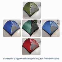 Tente d'extérieur quatre saisons en fibre de verre haute résistance - Tente manuelle pliable légère et imperméable de 1000 mm pour 2 personnes avec protection solaire