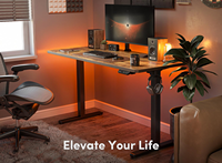 2026 Metal Convertible Standing Desk Height Adjustable One Motor 2stages Stand up Desk Automatic Sit Stand Desk Office Use Desk