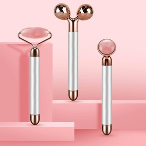 3-in-1 Electric Sonic Rose Quartz <b>Jade</b> <b>Roller</b> and Face Massager Set Face Care Tools Eye Massager for Face, Head, Arms,Neck - Product Image 2