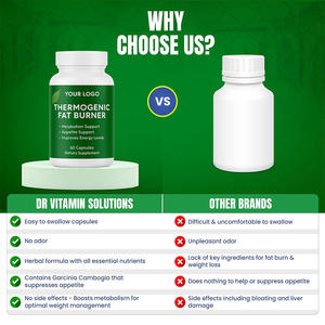 Capsules brûle-graisses thermogéniques à vente chaude Formule à base de plantes naturelles Logo personnalisé Complément alimentaire pour la santé - Product Image 4