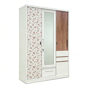 Armoire à 3 portes en acier <span class=keywords><strong>avec</strong></span> barre de suspension et serrure à clé, prix abordable, fabriquée à Luoyang, pour bureau, atelier, auberge - Product Image 1