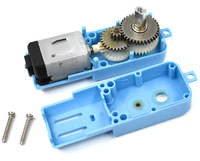 Réducteur de vitesse de Robot à axe unique DC 3V-6V tout métal/demi-métal moteur à engrenages pour véhicule Intelligent TT moteur bleu-pour Kits de robotique
