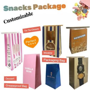 Sacs en papier sulfurisé personnalisés avec logo imprimé, résistants à l'huile, pour aliments, biscuits, sandwichs, pizzas, lait, sushis, gelées, impression numérique - Product Image 5