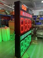 Papan Harga Bensin LED Tahan Air untuk SPBU dengan Layar Tunai/Kredit