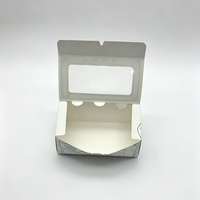 Scatole per Torte Pieghevoli in Carta Biodegradabile con Logo Personalizzato, Laminazione Lucida e Finestra Trasparente per Matrimoni, Sushi e Mini Torte